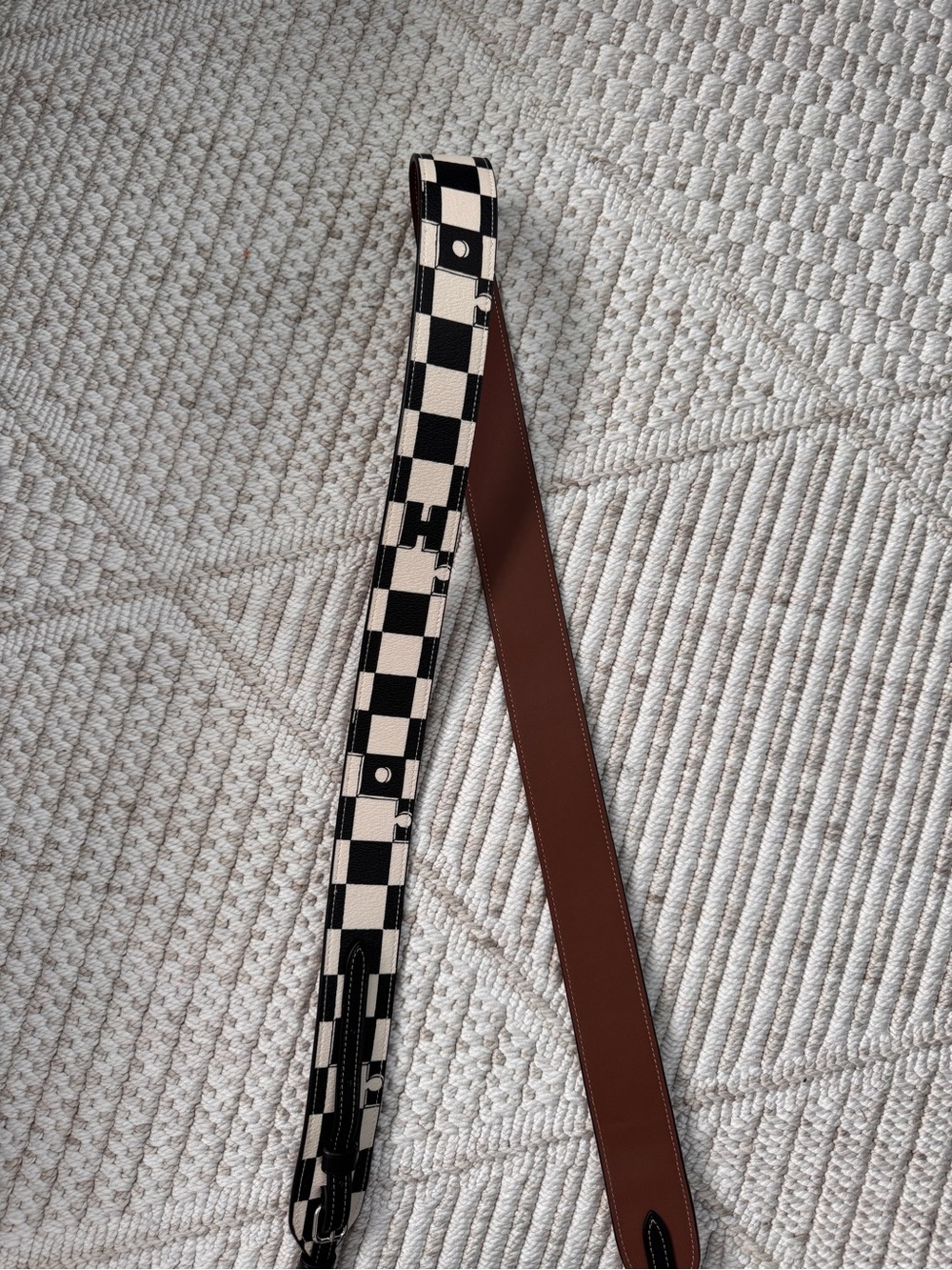 Coach Satchel with Checkered Leather Strap - Picture 4 of 4